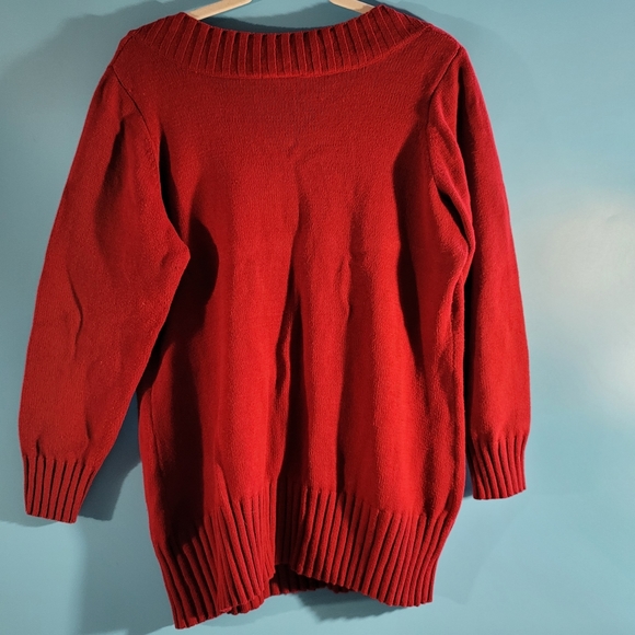 Alxy 2X Red Winter Sweater - Picture 2 of 7